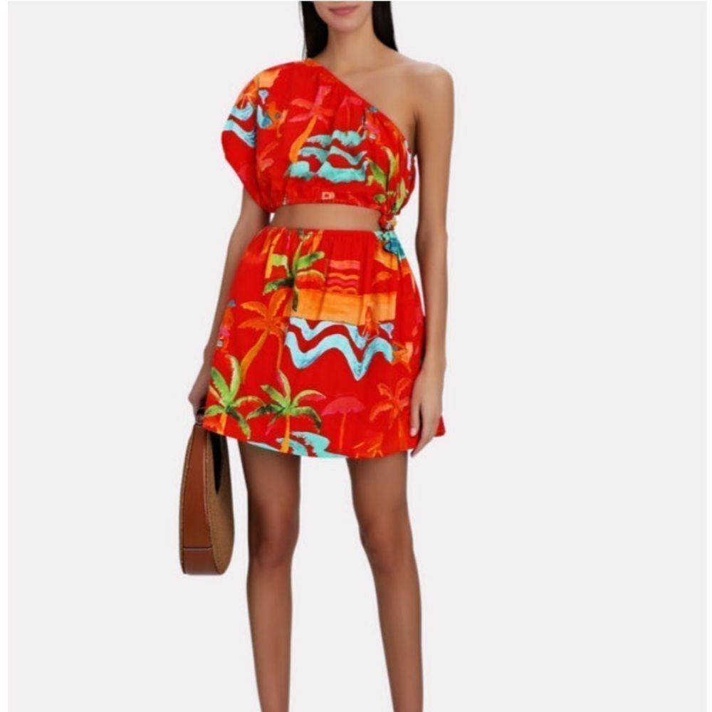 FARM RIO
Ipanema One-Shoulder Cut-Out Mini Dress
